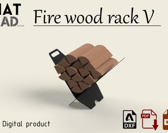 Fire Wood Rack, V Shape Log Holder, Firewood Storage, Log Basket, DXF File, Plasma and Laser Cut.