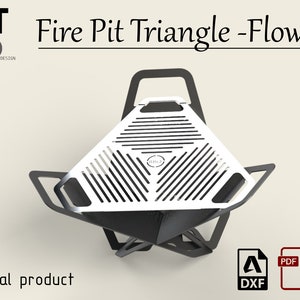 Triangle Fire Pit, Dxf File, Bbq, Grill Garden Fireplace, Svg Files For Plasma And Laser Cut.