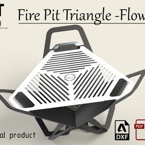 Triangle Fire Pit, Dxf File, Bbq, Grill Garden Fireplace, Svg Files for ...