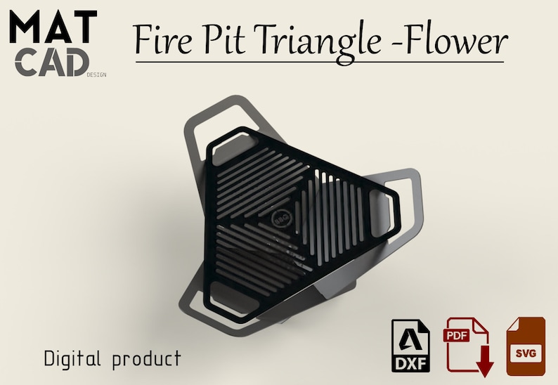 Triangle Fire Pit, Dxf File, Bbq, Grill Garden Fireplace, Svg Files for ...