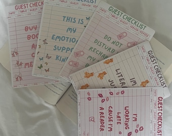 Checklist Kindle Insert Paperwhite 11th Gen | Butterflies | Bows | Cherries | Teddy Bear | Skins | Case | Bookish | Readers