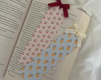 Summer Bookmarks | Cherries | Lemons | Holiday | Readers Gift | Bookish