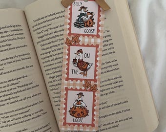 Autumn Bookmark | Silly Goose On The Loose Bookmark | Stamps | Readers | Bookish | Gift