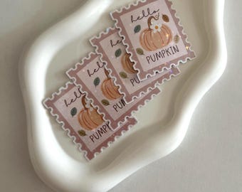 Hello Pumpkin Sticker | Autumn | Fall | Cosy Stickers | Kindle Girlie | Readers Gift