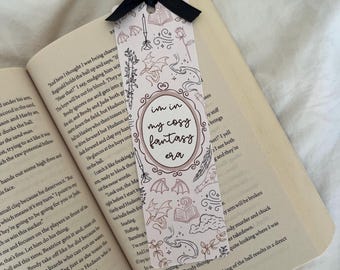Cosy Fantasy Bookmark | Romantasy | Book Lovers | Magical | Dragon Bookmark | Bookish | Book Gift | Bookmarks