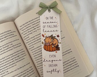 Autumn Dragon Bookmark | Fantasy Autumn | Cosy Fall Reading Gift
