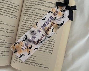 Just A Bunch Of Hocus Pocus | Halloween Bookmark | Witch | Spooky | Fall | Cosy | Bookish | Book Lover