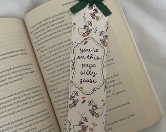 You’re On This Page Silly Goose | Spring Bookmarks | Easter | Bookish | Readers Gift