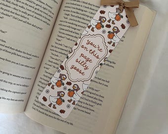 Autumn Bookmark | Silly Goose | Fall | Cosy | Book Lovers Gifts | Bookish | Readers