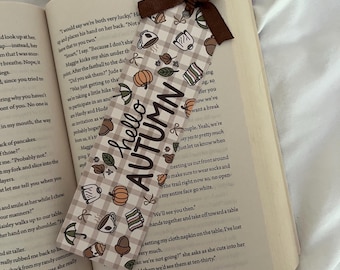 Hello Autumn Bookmark | Fall | Cosy | Book Lovers Bookmarks | Readers Gift