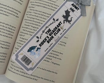 The Riders Quadrant Bookmark | Onyx Storm | Fourth Wing | Iron Flame | Empyrean Series | Xaden | Tarin | Dragon | Fantasy | Bows
