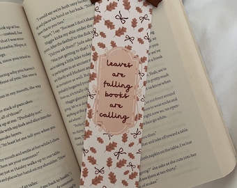 Autumn Leaves Bookmark: Book Lover Gift with Optional Bow