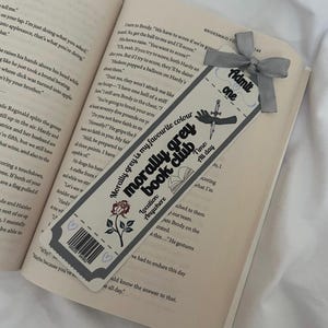 Morally Grey Ticket Bookmark | Dark Romance Bookmarks | Spicy Book Lovers | Reader Gift zdjęcie 1
