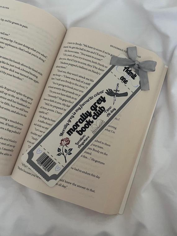 Morally Grey Ticket Bookmark | Dark Romance Bookmarks | Spicy Book Lovers | Reader Gift