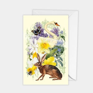 Magica cartolina di Pasqua vintage n. 5, biglietto pieghevole