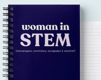 Donna in Notebook STEM - quaderno della scuola universitaria - scherzo divertente