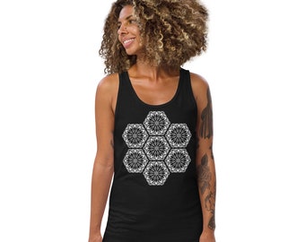 Camiseta de tirantes unisex tattoo geometria pattern mandala tribal ornamental psicodelico