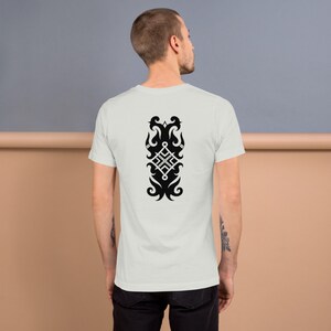 Camiseta de manga corta unisex tattoo tribal ornamental geometrico borneo hombre mujer unico moda