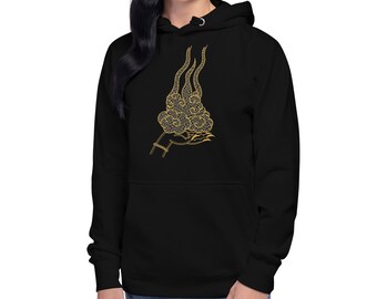 Sudadera con capucha unisex tattoo hoodie geometrico tribal festival ornamental hombre mujer unica