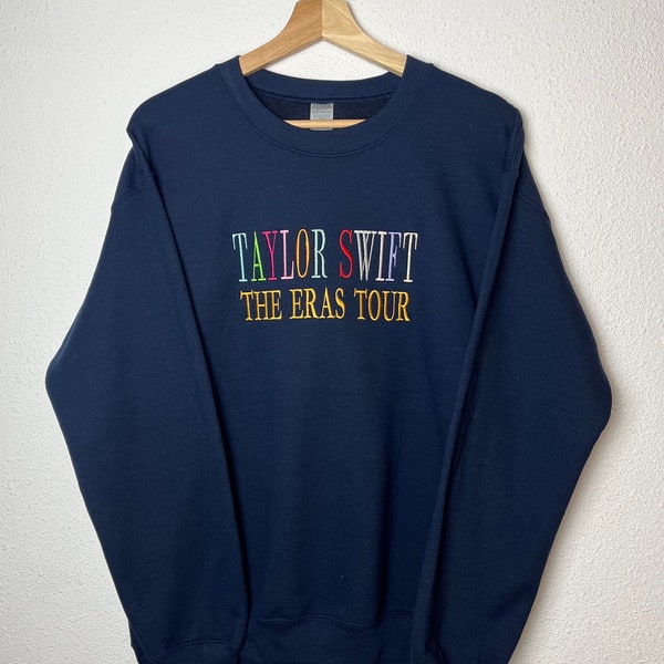 THE ERAS TOUR embroidered sweatshirt in dark blue