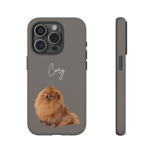 Personalized Dog or Cat photo, name on phone case (D), galaxy case, iphone case, Google Pixel case, gift for dog lovers, gift for cat lover.