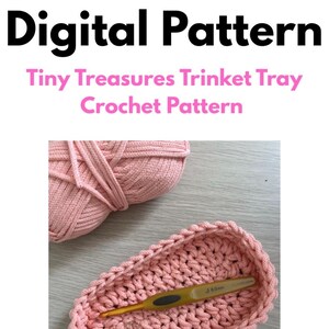 Tiny Treasures | Braided Edge Trinket Tray Crochet Pattern | Jewellery & Key Dish | Modern Home Decor