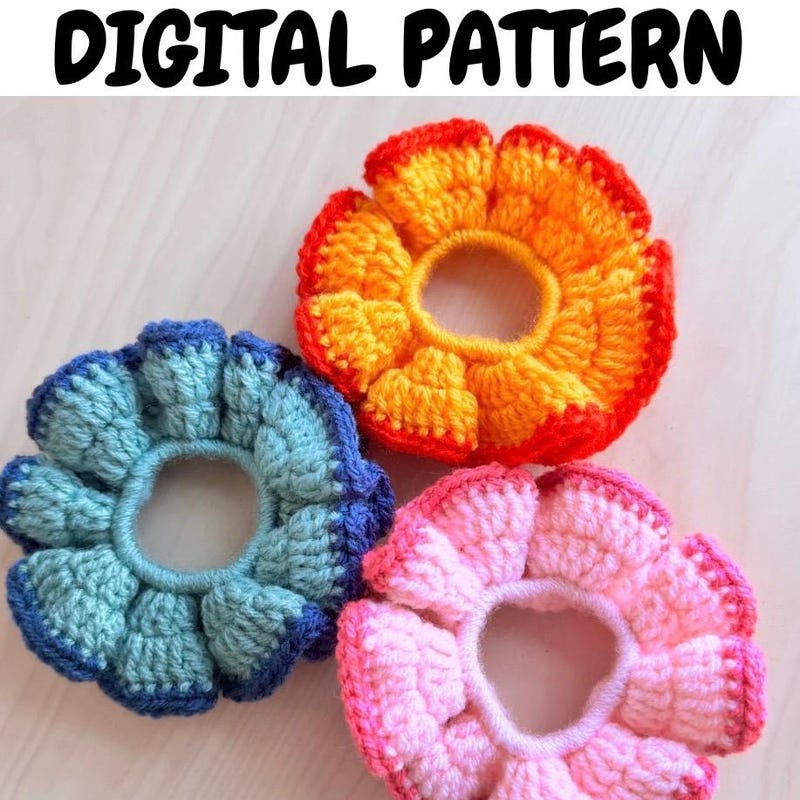 Pink Crochet Hair Tie - Etsy