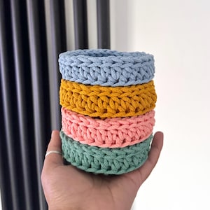 Crochet Cotton Trinket Tray | Macrame Cord Catchall Dish