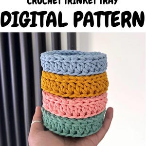 Crochet Trinket Tray Pattern | Jewellery & Key Dish | Modern Home Decor