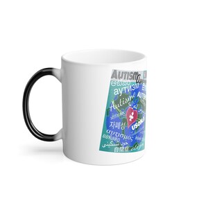 Mug de sensibilisation à l'autisme Chaque langue sous le soleil Globe-trotter image 3