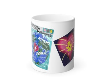 Mug de sensibilisation à l'autisme *Chaque langue sous le soleil* Globe-trotter