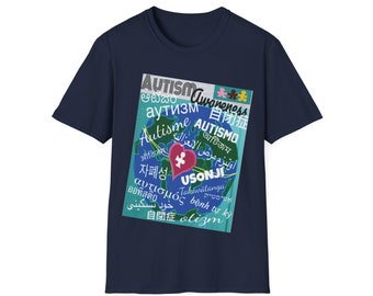 Sensibilisation à l'autisme * Beaucoup de langues sous le soleil * T-shirt unisexe