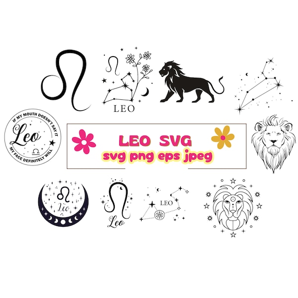 Leo zodiac svg,zodiac svg,zodiac leo sign svg,Zodiac Signs SVG Bundle,Horoscope SVG Bundle,Celestial Star Sign SVG,Zodiac Constellation Svg,