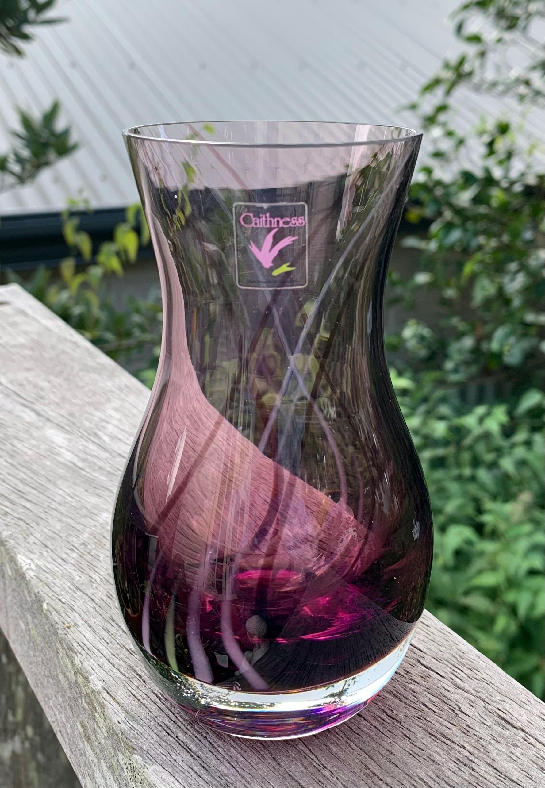 英国【Caithness】summer meadow ガラス　 花瓶　限定品 英国【Caithness】summer meadow ガラス 花瓶 限定品 【公式通販】