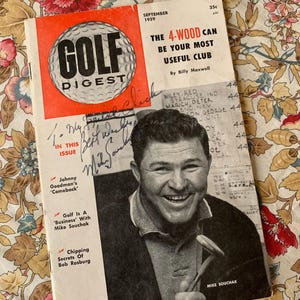 Signiertes Golf Digest Magazine Sept 1959 Mike Souchak Vintage Sport-Erinnerungsstücke