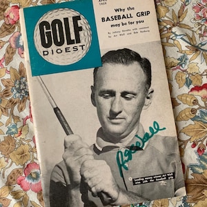 Signierte Golf Digest Magazine April 1959 Kunst Wand Vintage Sport Erinnerungsstücke