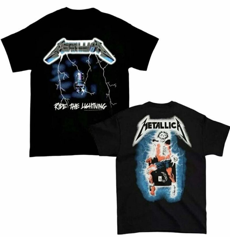 New Metallica Ride the Lightning Shirt, Heavy Metal Band T-shirt - Etsy