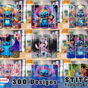 300 Stitch Tumbler Wrap Designs Bundle, Stitch Sublimation Designs, 20 oz Stitch Tumbler Wrap PNG, Lilo & Stitch Sublimation, Commercial