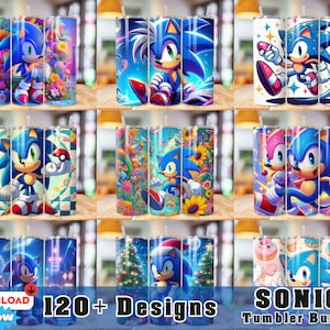 The Hedgehog Tumbler Wrap Bundle, 20oz Skinny Tumbler Wrap, 20 oz Tumbler Png Sublimation Design, Digital Instant Download Designs Template
