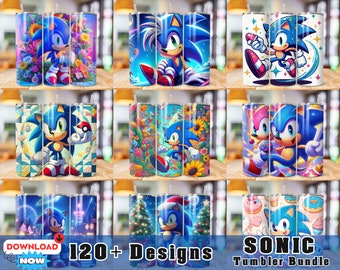 The Hedgehog Tumbler Wrap Bundle, 20oz Skinny Tumbler Wrap, 20 oz Tumbler Png Sublimation Design, Digital Instant Download Designs Template