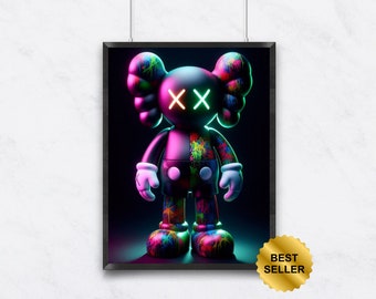 Kaws ポスター KAWS Street Art Wall Art Poster Print Gift Home Bedroom Pop