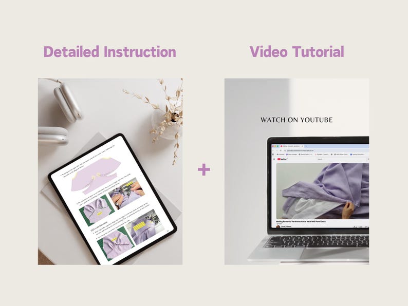 Halter Neck Tie Dress and Top Sewing Pattern with Bust Pleats Side Panels | Valentine dress PDF Download image 3