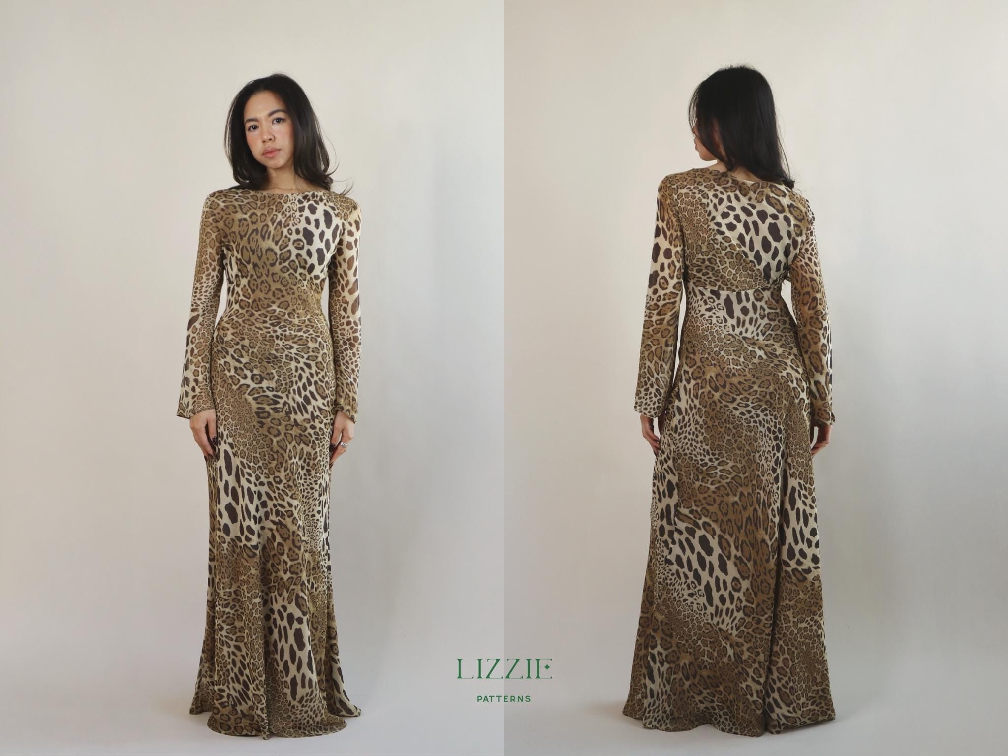 Maya Bias Cut Dress Sewing Pattern: 3 Lengths, 2 Sleeves (PDF