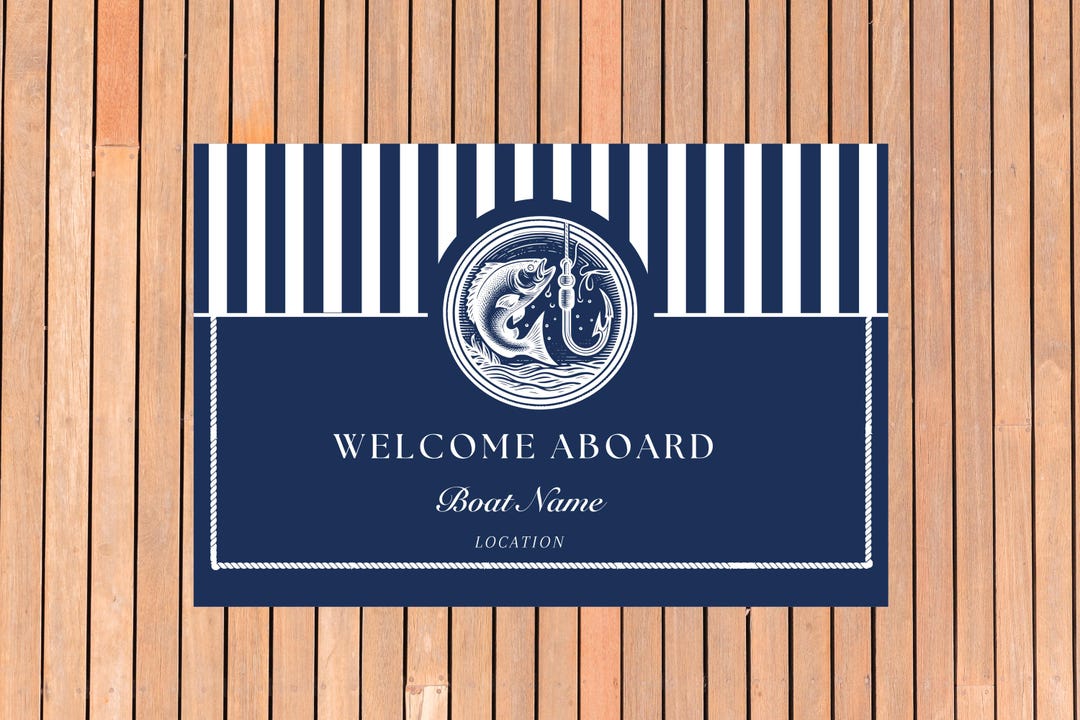 Sword Fish Rug Swordfish Nautical Vertical Stripes Fishing Boat Custom Rug - Etsy