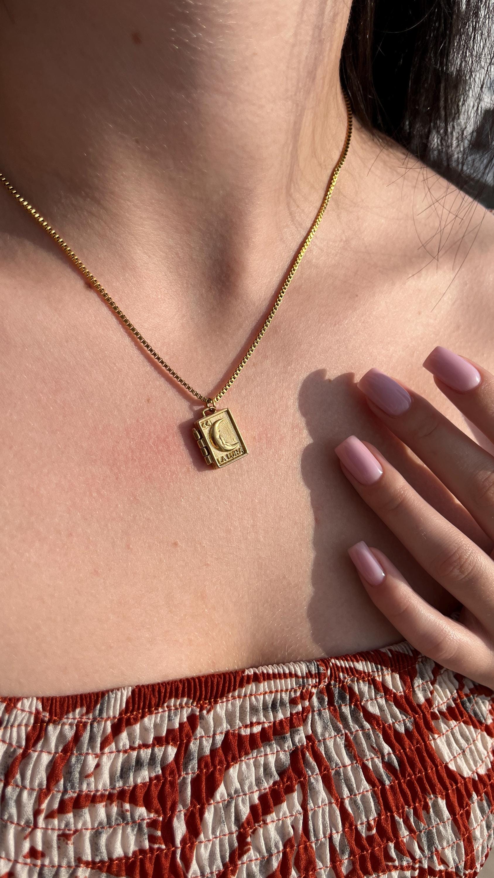•LUNA• garnet + lodolite gold necklace (18