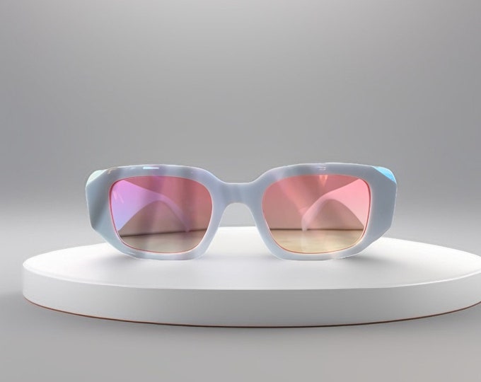 Trendy Fashion Unisex small Frame SunGlasses . MFS for Her/Him, Retro Trending SunShades EyeWear.