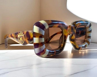 Prestige Square Frame SunGlasses . LUXURY MFS for Her, Trending SunShades EyeWear.