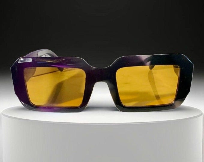 Prestige Rectangle Frame SunGlasses . MFS for Him, Trending Retro SunShades EyeWear.