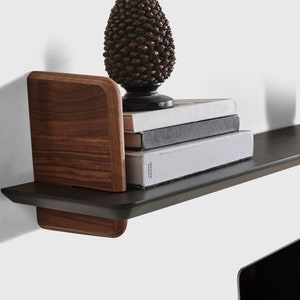 Handmade Minimalist Floating Shelf: Wood Veneer Wall Decor