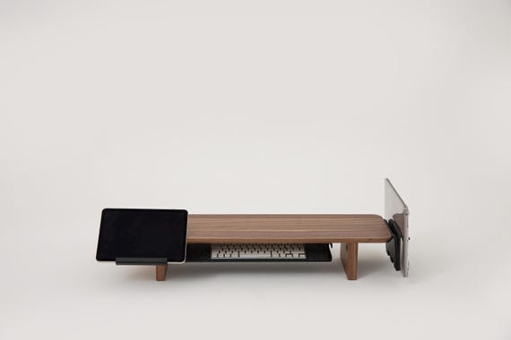 Under-Mount Metal Shelf – Modern Hidden Desk Storage Organizer with Felt Lining